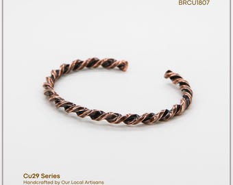 Brazalete helicoidal de cobre artesanal Acycraft Priene