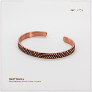 Acycraft Handcrafted Copper Bracelet - Teeth pattern