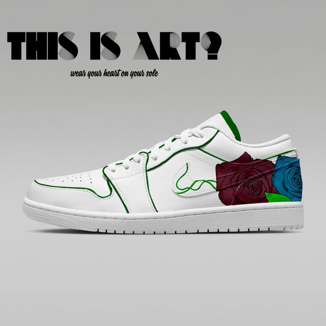 Custom Roses Themed Air Jordan 1 Low - Etsy