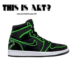 Custom Neon Light Jordan 1 High