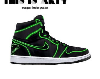 Custom Neon Light Jordan 1 High