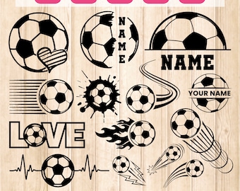 Soccer Game Day Svg Bundles, Soccer Ball Name Svg, Soccer Team Svg, Soccer Svg Bundle, Soccer Png, Soccer Designs, Cutfile, Silhouette, EPS