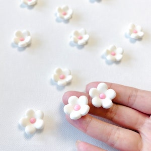 Flower Cupcake Toppers Fondant Cake decoration | Edible Daisy Cake Toppers | Flower Cake Decoration | Baby shower cupcake toppers