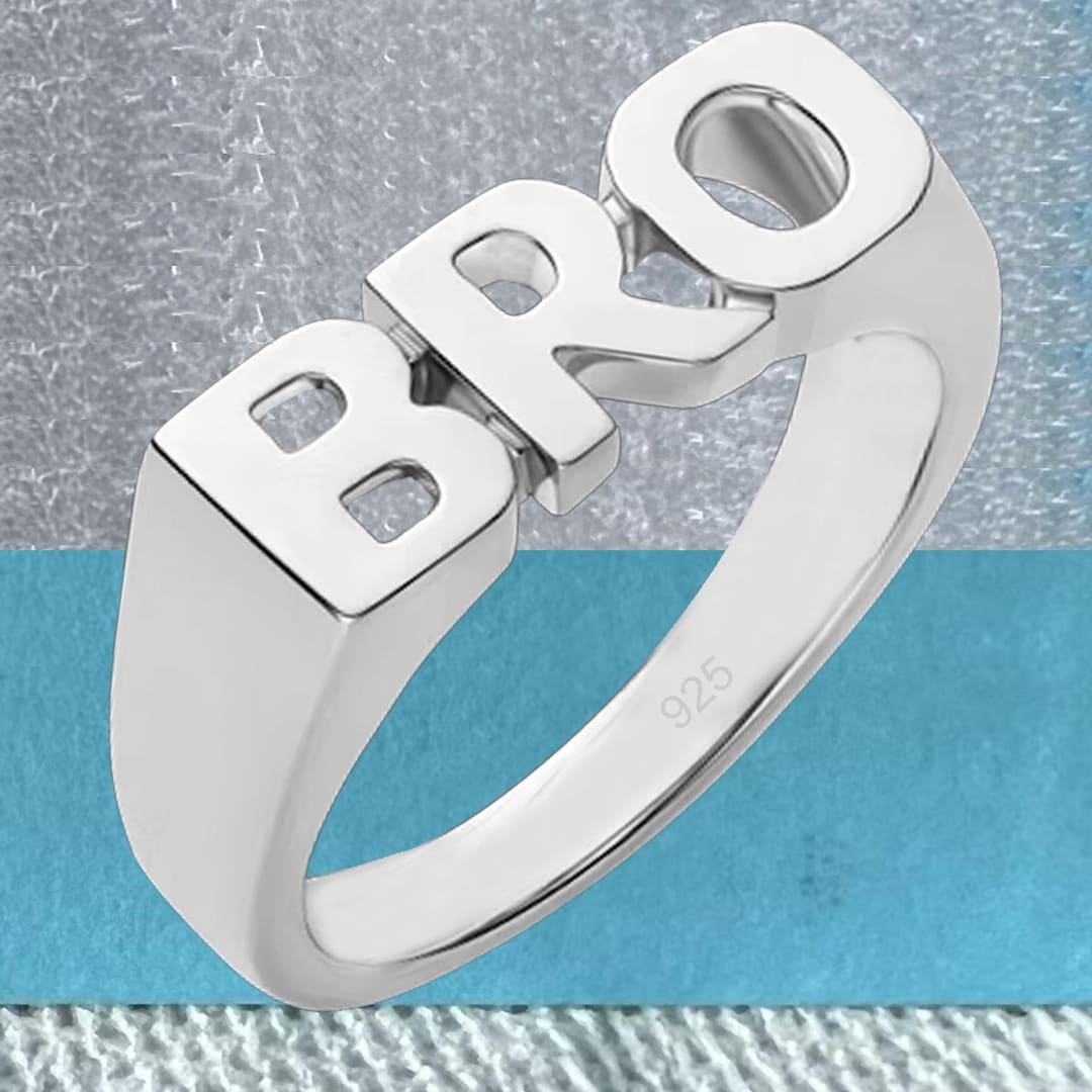 BRO Ring, BRO Signet Ring, Personalized Ring, Brother's Gift, Bro Gift ...