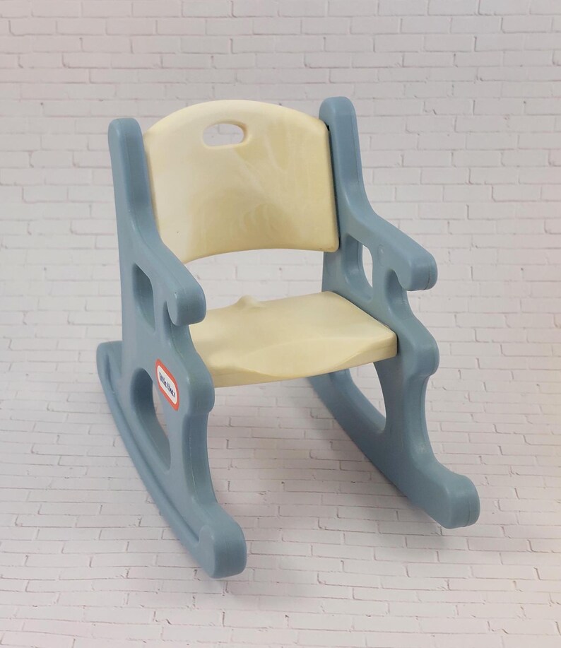 Little Tikes Dollhouse Rocking Chairvintage Toysblue and White