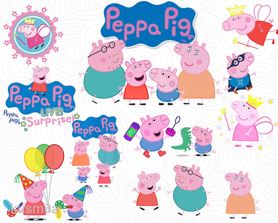 Peppa Pig Png Bundle Peppa Pig Png Files for Cricut Peppa - Etsy