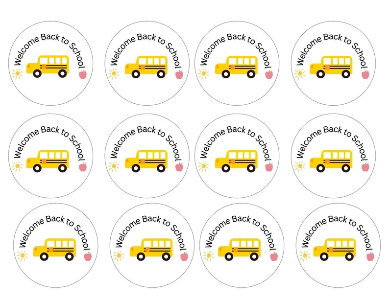 Printable School Bus Tag, Bus Driver Gift, Back to School Gift Tag ...