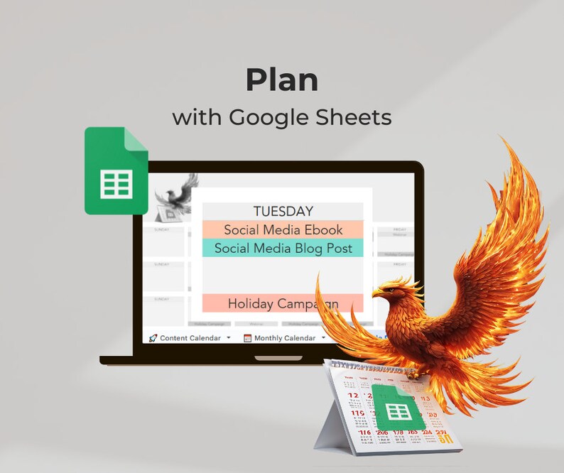 Social Media Content Calendar for Organizing Ideas Using a Google Sheets Business Content Planner Template to Achieve a Growth Mindset