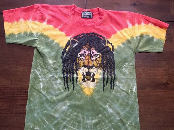 Lrg 1991 Symmetria  "Rasta Lion" Tie-Dye T-shirt - image 2