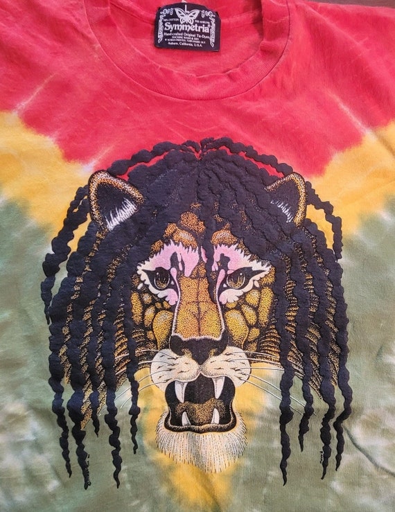 Lrg 1991 Symmetria  "Rasta Lion" Tie-Dye T-shirt - image 1