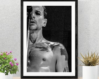 DAVE GAHAN POSTER | Depeche Mode Tribute | Dave Gahan Walk Art | Studio Photo | Iconic Music Artist Portrait | Memorabilia Print