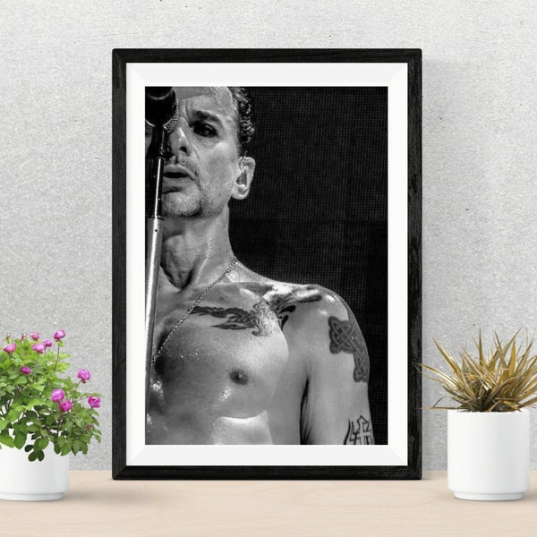 DAVE GAHAN POSTER | Depeche Mode Tribute | Dave Gahan Walk Art | Studio Photo | Iconic Music Artist Portrait | Memorabilia Print