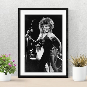 TINA TURNER POSTER / Tina Turner Poster Tribute / Tina Turner Walk Art / Sesión de fotos / Tna Turner Wall Decor / Tina Turner imprimible