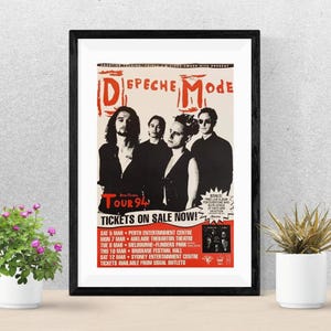 DEPECHE MODE POSTER | Depeche Mose Concert Poster, Devotional Tour 1994 - Australian Dates | Depeche Mode Walk Art | Depeche Mode Wall Decor