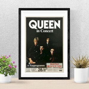 CARTEL DE QUEEN / Póster del concierto de Queen in Frankfurt 1982 / Arte de Queen Walk / Decoracion de pared de Queen