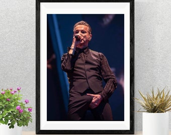 DAVE GAHAN POSTER | Dave Gahan Live Pose | Dave Gahan Walk Art | Studio Photo | Iconic Music Artist Portrait | Memorabilia Print