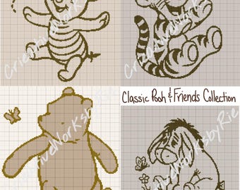 Classic Pooh Crochet Oversized Baby Blanket Pattern- DIGITAL DOWNLOAD ONLY