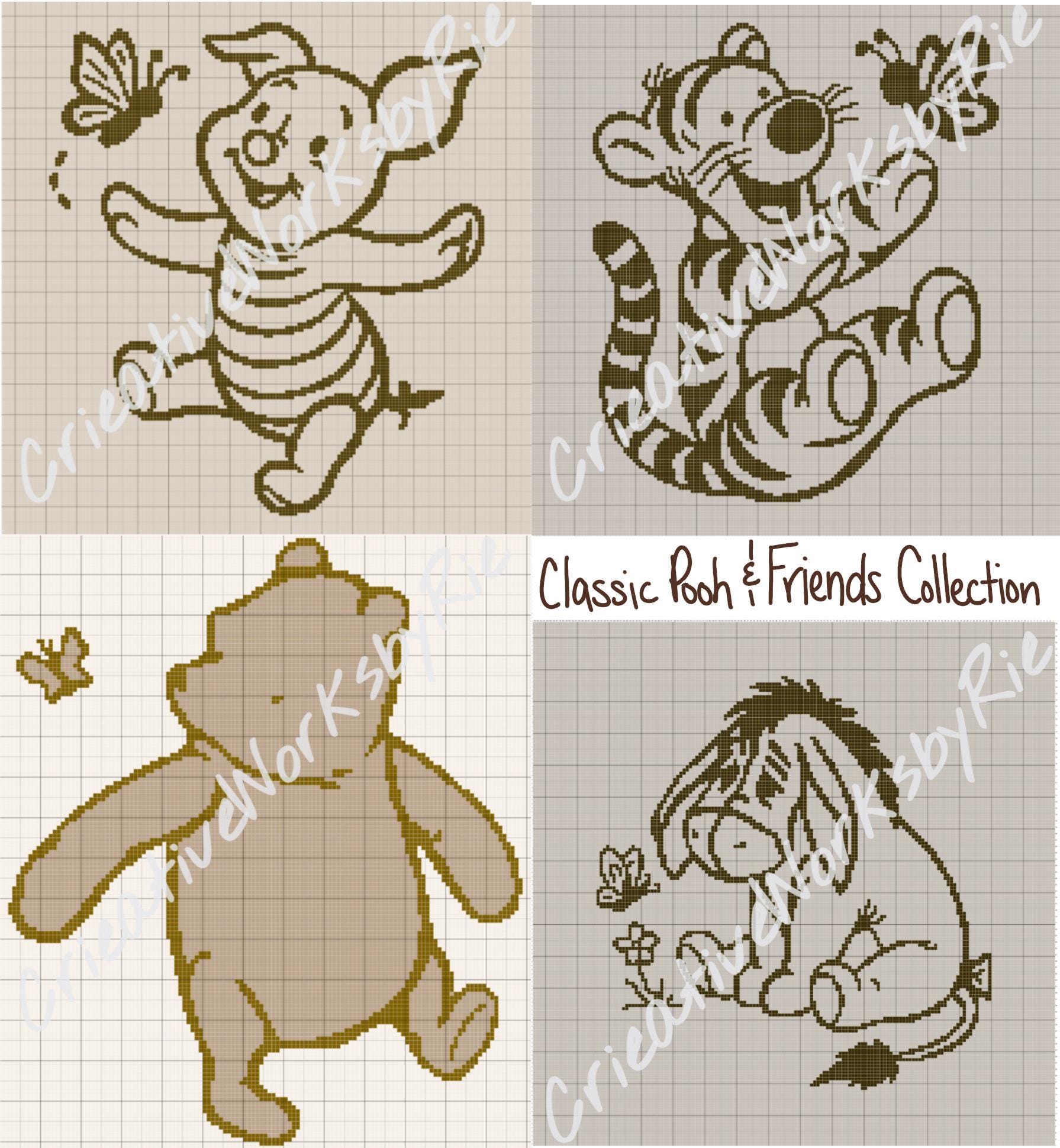 Pooh Pattern Classic Pooh Crochet Oversized Baby Blanket Pattern- DIGITAL DOWNLOAD ...