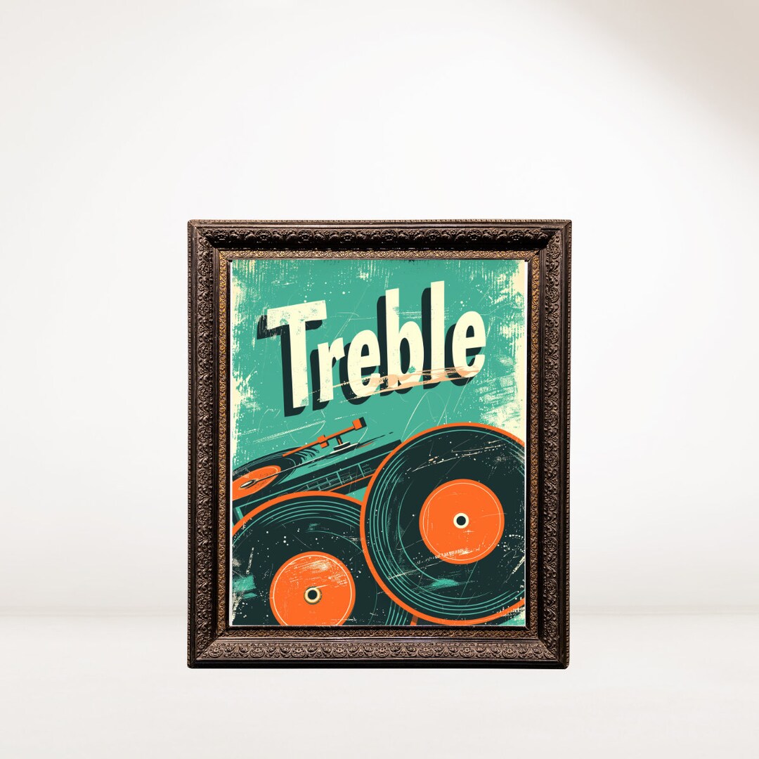 Vinyl Wall Art, Wall Art Vintage, Digital Wall Decor, Retro Wall Art