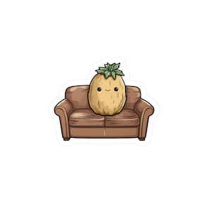 Couch Potato Sticker | Water Bottle Sticker | Vinyl Sticker | Funny Sticker | Meme Sticker