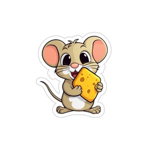 Rat Holding Cheese Sticker | Laptop Sticker | Water Bottle Sticker | Vinyl Sticker | Funny Sticker | Meme Sticker