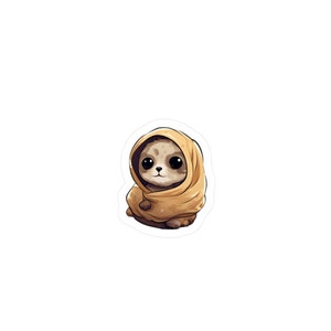 Simpatico cane avvolto in burrito / adesivo per laptop / adesivo per bottiglia d&#39;acqua / adesivo in vinile / adesivo divertente / adesivo meme