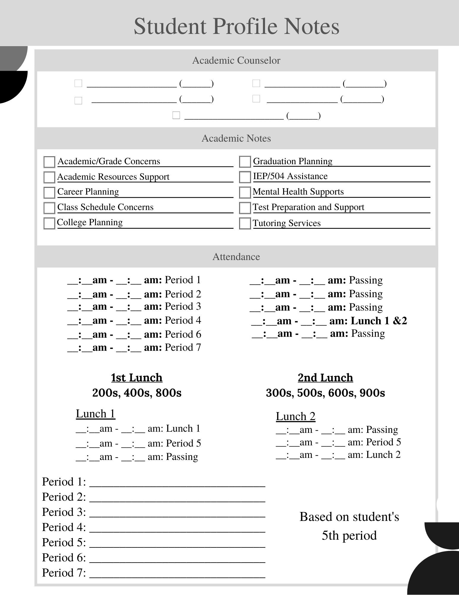 Student Notes Background Student Background Notes - Etsy