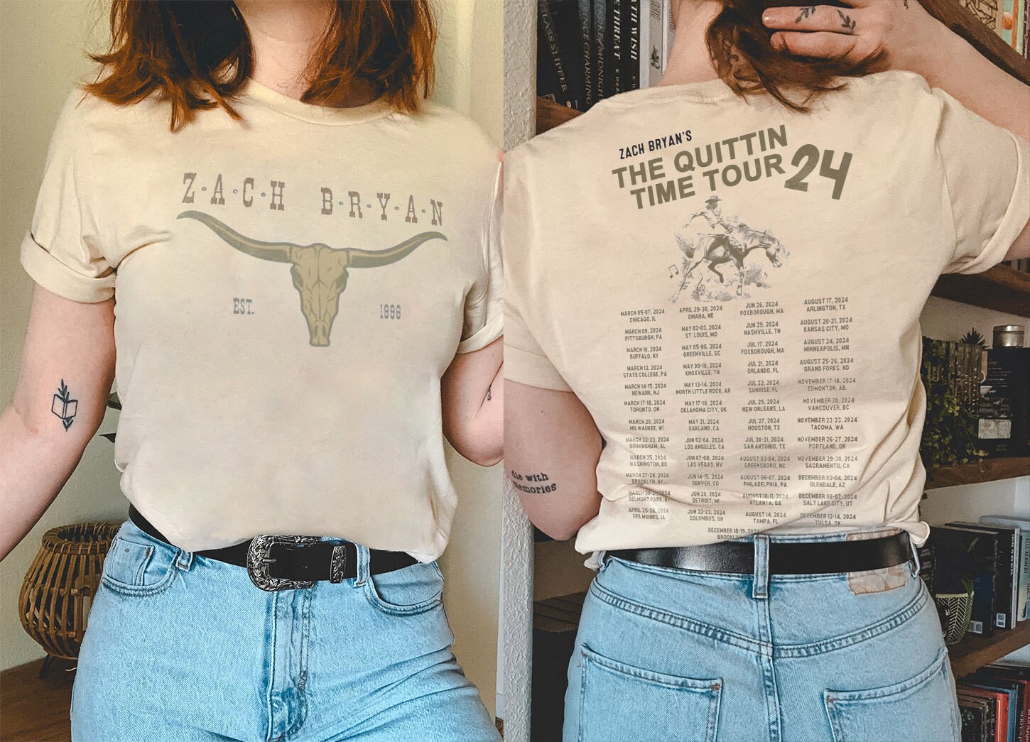 Zach Bryan The Quittin Time Tour 2024 Shirt, Country Music Tshirt