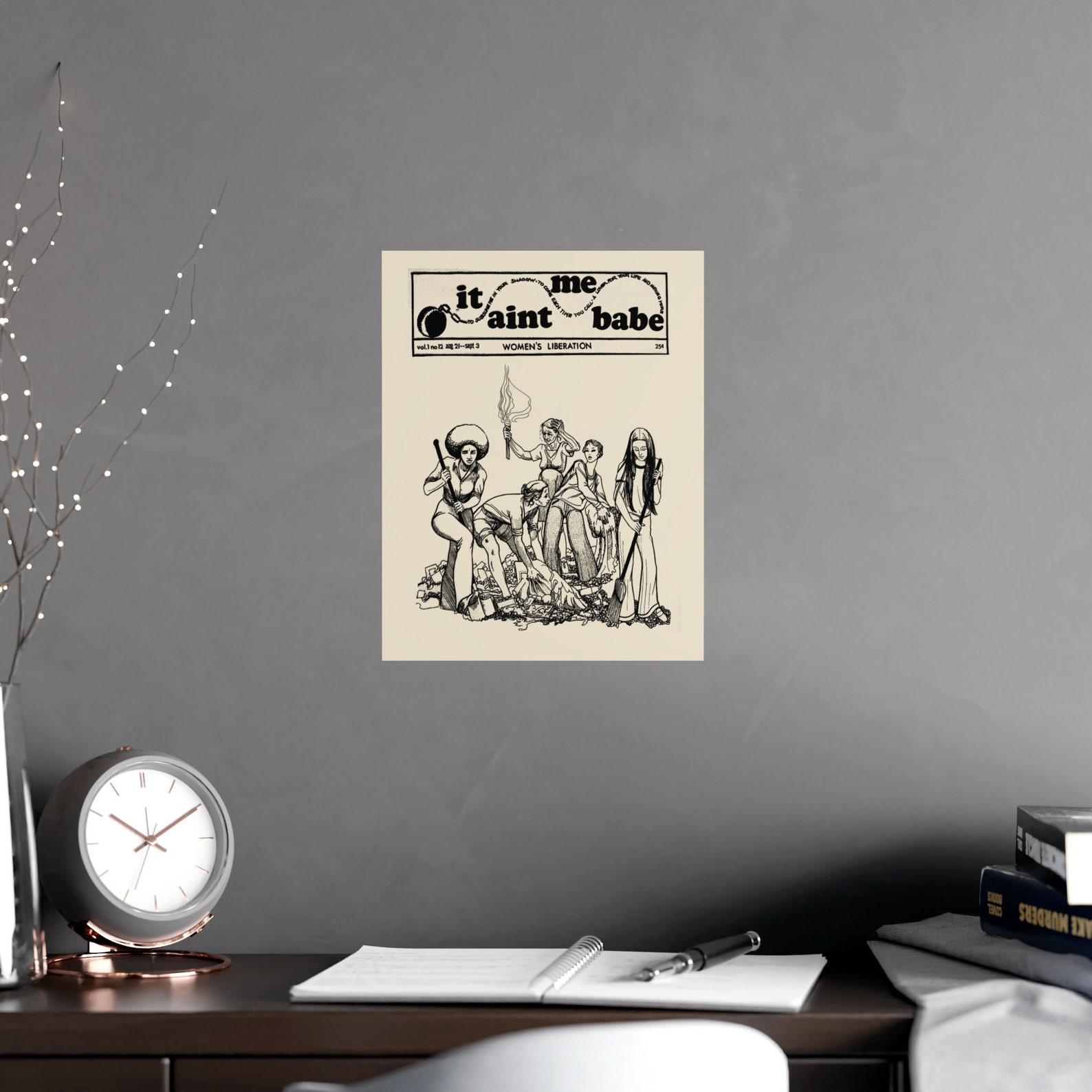 It Ain't Me Babe // Vintage Feminist Protest Art. // Vertical and ...