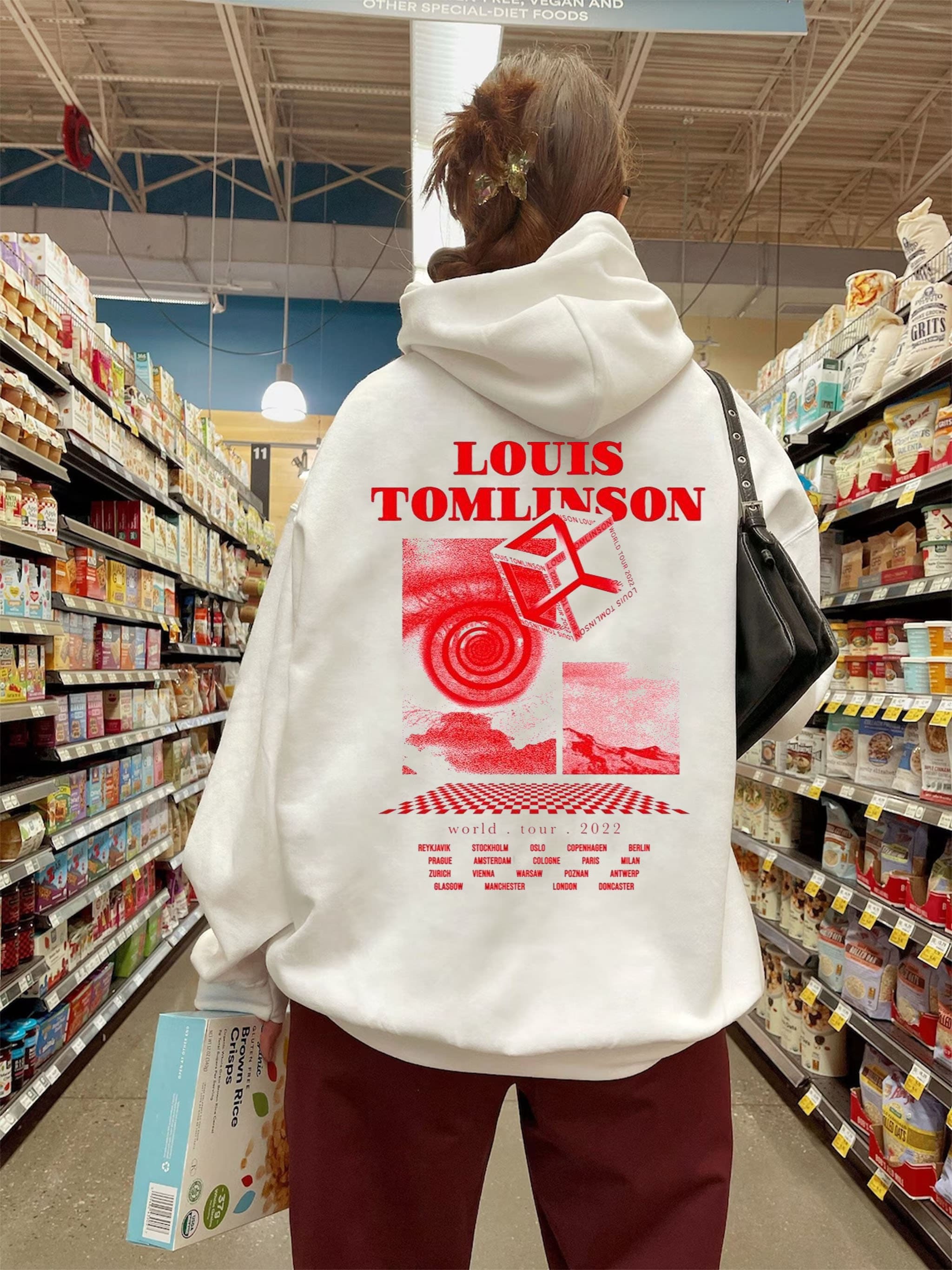 Louis Tomlinson Merch Hoodies Smiley Face Print Streetwear Casual  Sweatshirt Man/Woman Hip Hop Hoodies