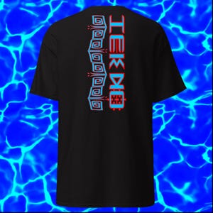 Double Side Print Tribal Techno Unisex classic tee with Front Print Vortex Logo and Back Print Abstract Tekno Logo