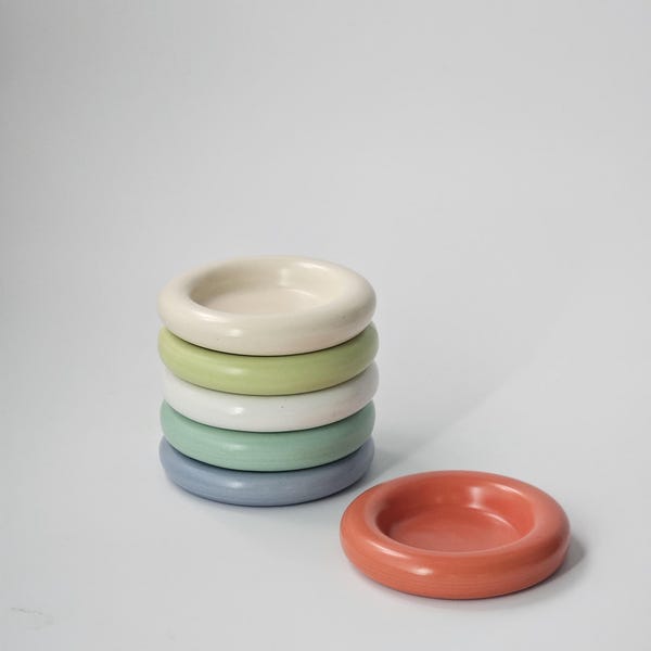 Donut Dish (Made to Order) • Handmade Colorful Ceramic • Bubble Plate