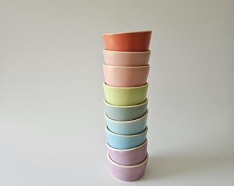Handmade Ceramic Stacking Bowl: Two-Toned Ring Dish, Sauce Bowl (Made to Order)