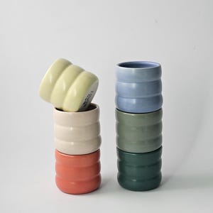 Wiggly Tumbler (Made to Order) • Handmade Colorful Ceramic • Wobble Cup • Bubble Cup