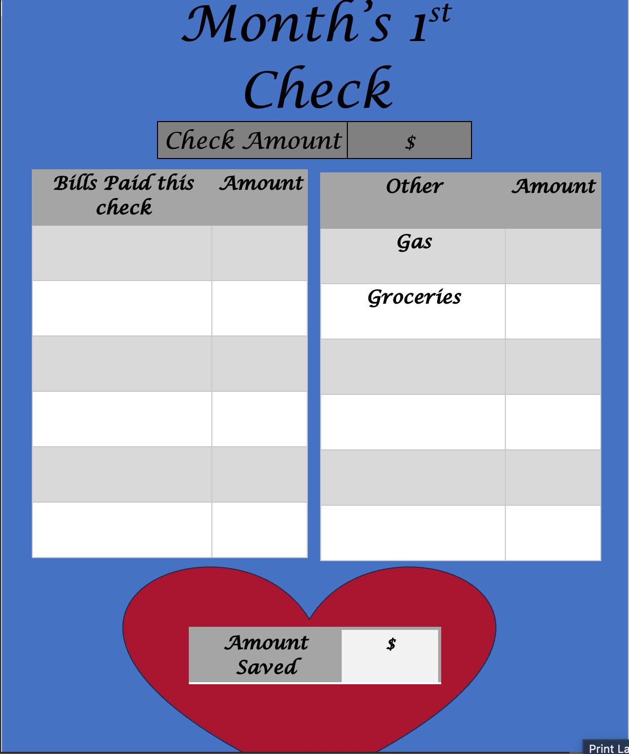 Nursing Bi-weekly Budget Template - Etsy