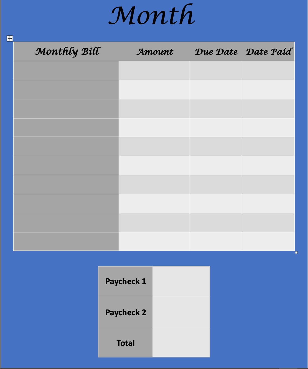 Nursing Bi-weekly Budget Template - Etsy