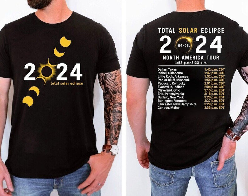 Discover Total Solar Eclipse 2024 Shirt, April 8th 2024 T-shirt