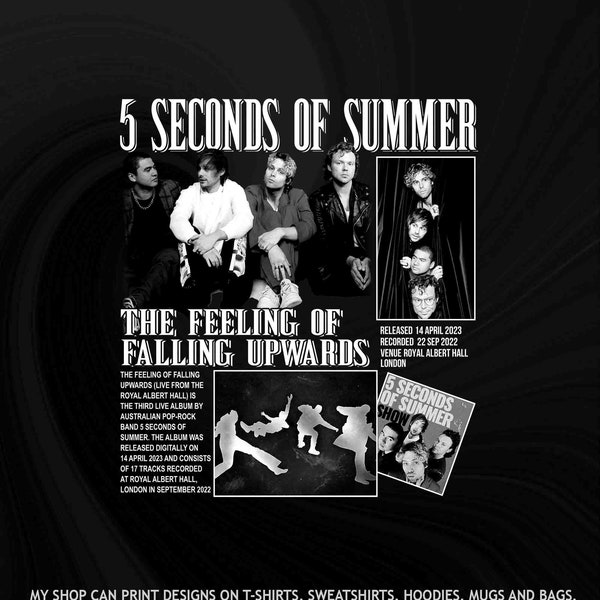 5 Seconds Of Summer Music, Vintage The Show 2023 Tour 5 Seconds Of Summer, 5SOS png, 5SOS Gift, 5SOS Eras Tour PNG Digital