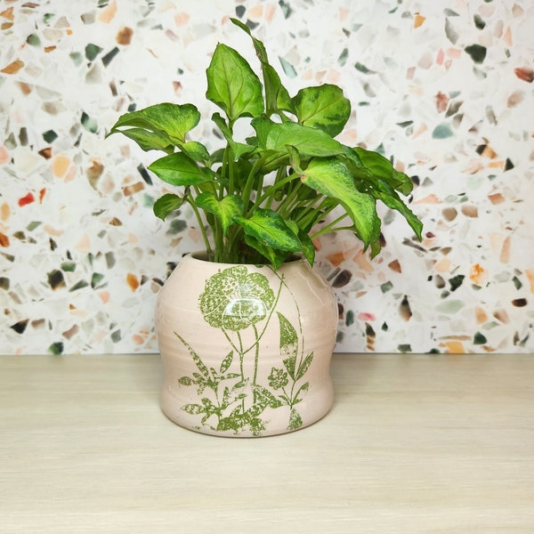 Flower Stoneware Vase | Handmade Pottery