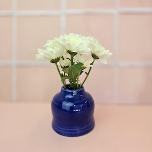 Midnight Blue Stoneware Vase | Handmade Pottery | Housewarming Present