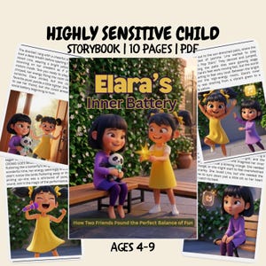 Social Battery Storybook for Kids Mindful Playdate Digital Download for Introverted and Highly Sensitive Children Gentle Parenting Tool PDF