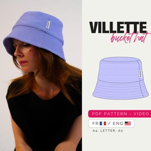 PDF Pattern - &lt; villette &gt; Bucket hat - All sizes