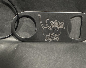 Disney Inspired Laser Engraved Keychain Bottle Opener