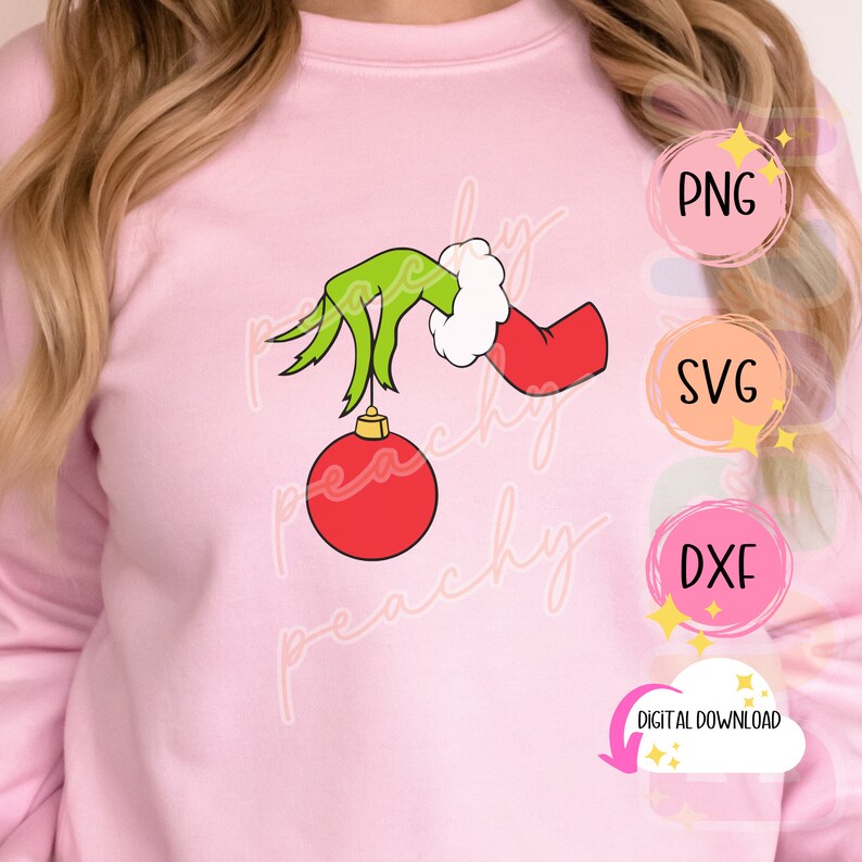 Grinch Fingers Grinch Pinch Ornament Suess Fingers Cut File Etsy