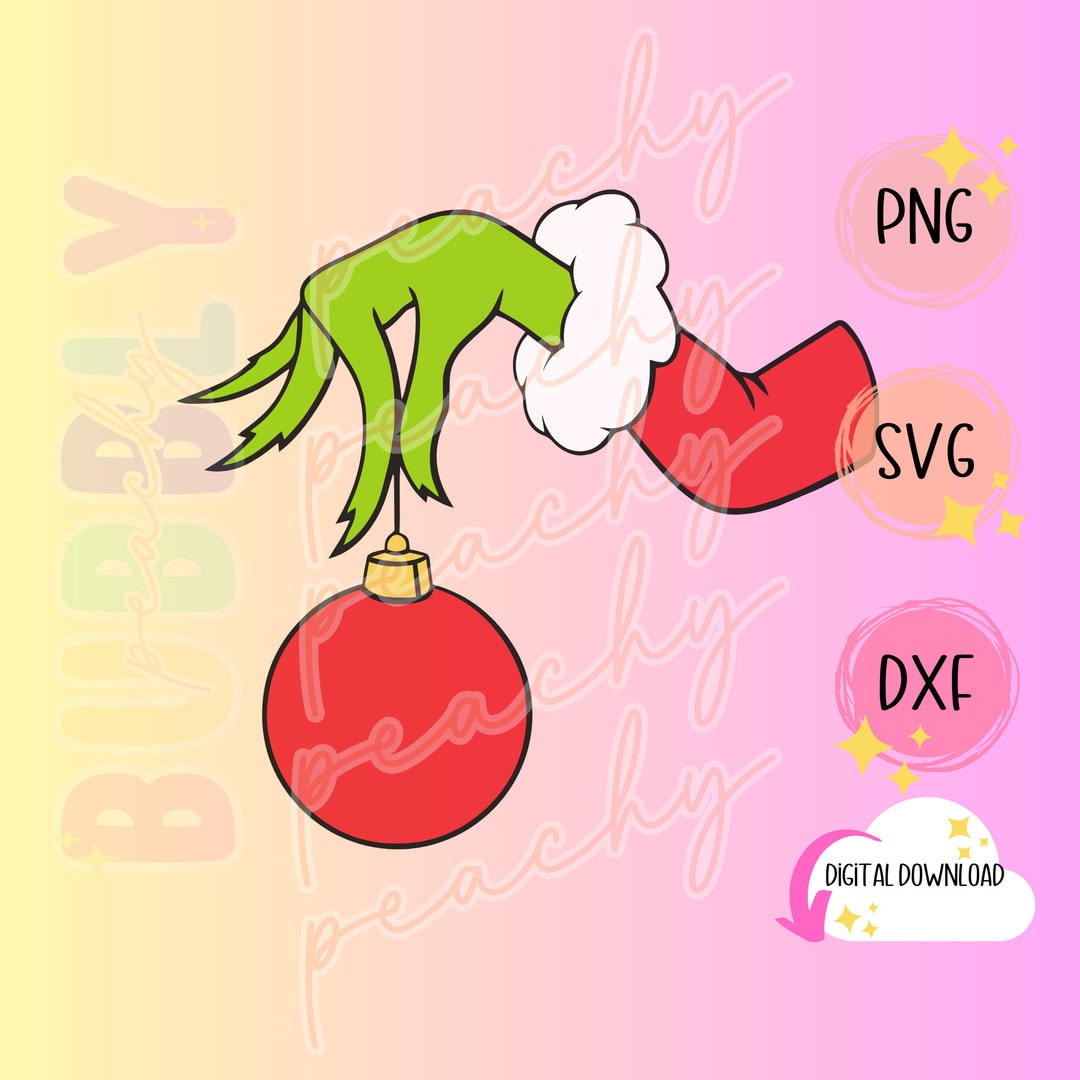 Grinch Fingers Grinch Pinch Ornament Suess Fingers Cut File - Etsy