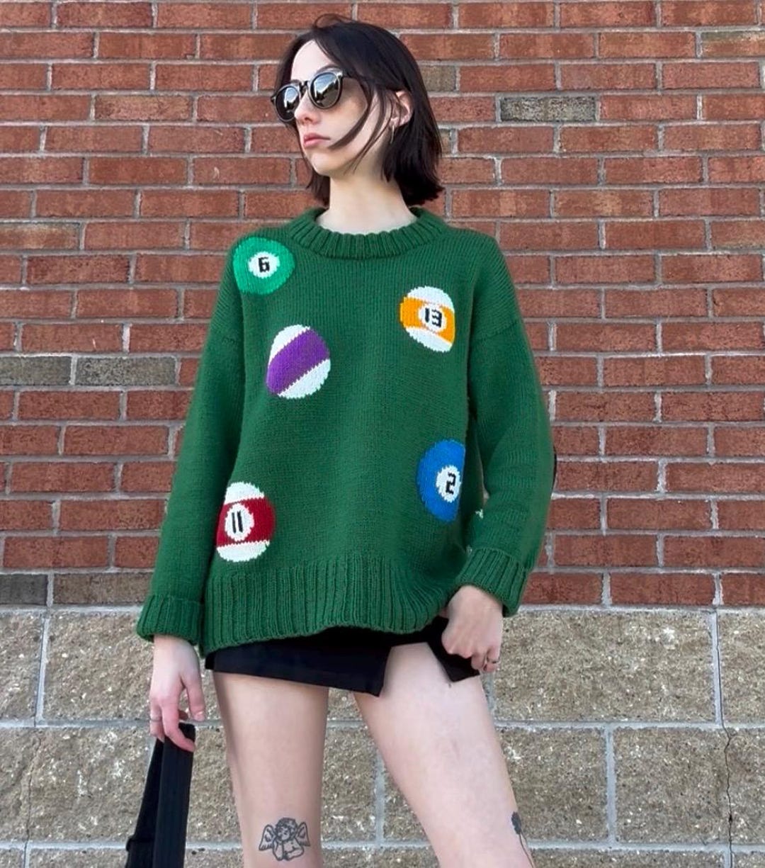 Pool Math Sweater Stripes & Solids Sweater Knitting Pattern PDF (pool Table–inspired Knit ...