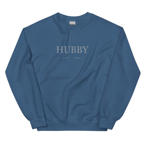 Hubby 2024 Embroidered Sweatshirt | Groom to be Sweatshirt | Stag do Sweatshirt| Wedding Sweatshirt