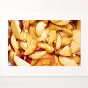 Sliced Peaches Giclée Print: Kitchen Wall Art