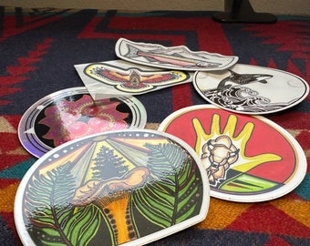 Native American Art - 6 pack 3 inch vinyl stickers