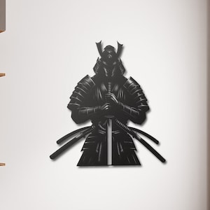 Japanese Bushido Metal Wall Decor, Japanese Samurai Metal Wall Art, Samurai Bushido Decor, Samurai Metal Decor, Japanese Gifts